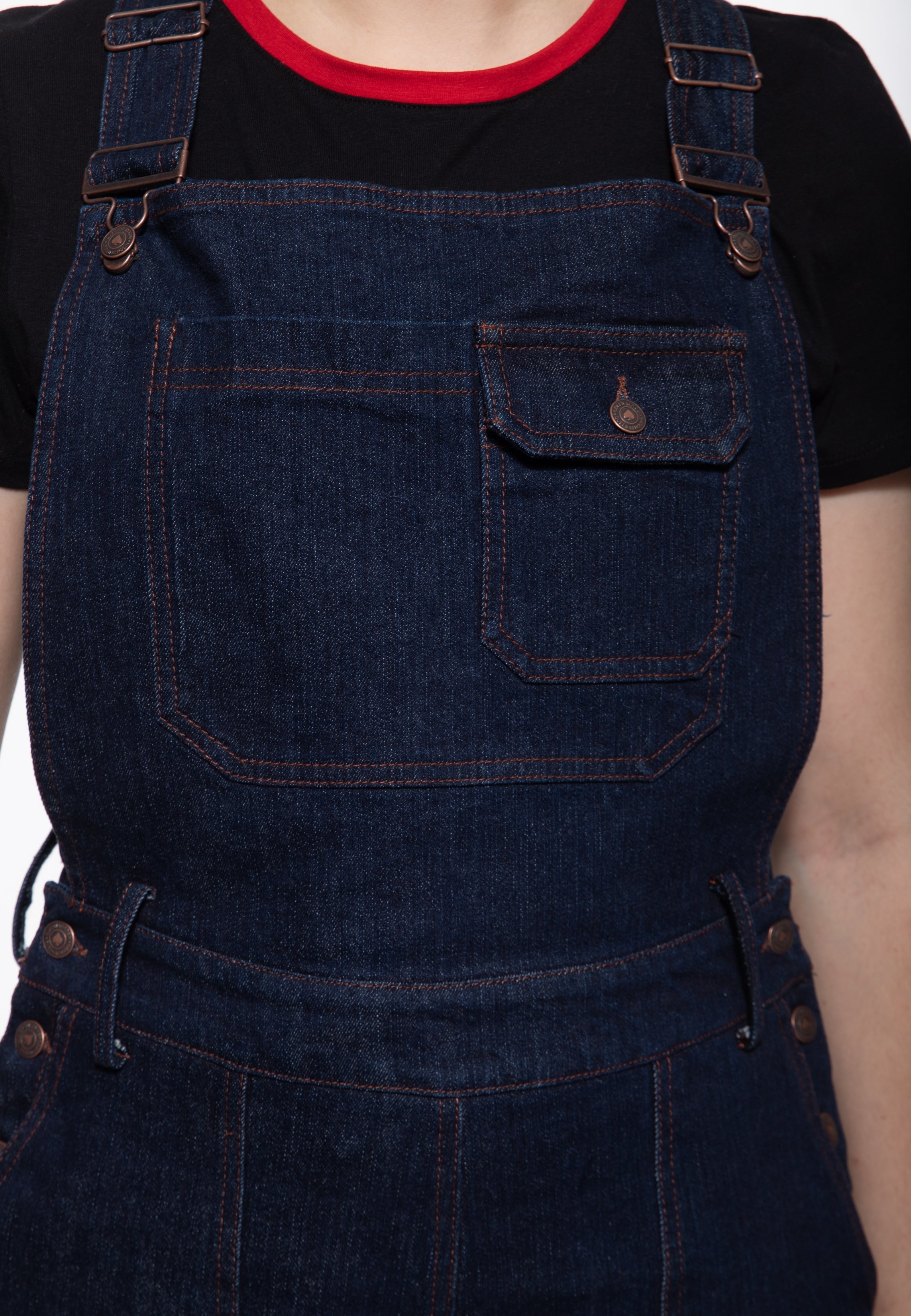 Latzhose 'Josie' in Denim Overalls von Queen Kerosin