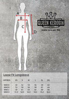 Queen Kerosin - Longsleeve mit Enzymwash - Effekt und Frontprint «Trouble Maker»