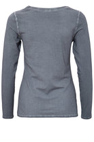 Queen Kerosin - Longsleeve Shirt mit Frontprint und Oilwash - Effekten «Rueda libre»