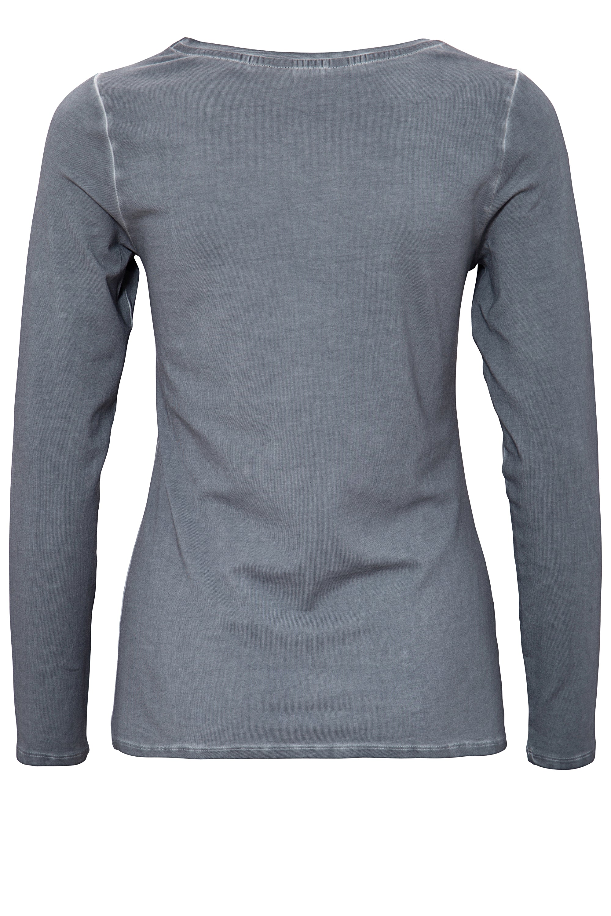 Queen Kerosin - Longsleeve Shirt mit Frontprint und Oilwash - Effekten «Rueda libre»