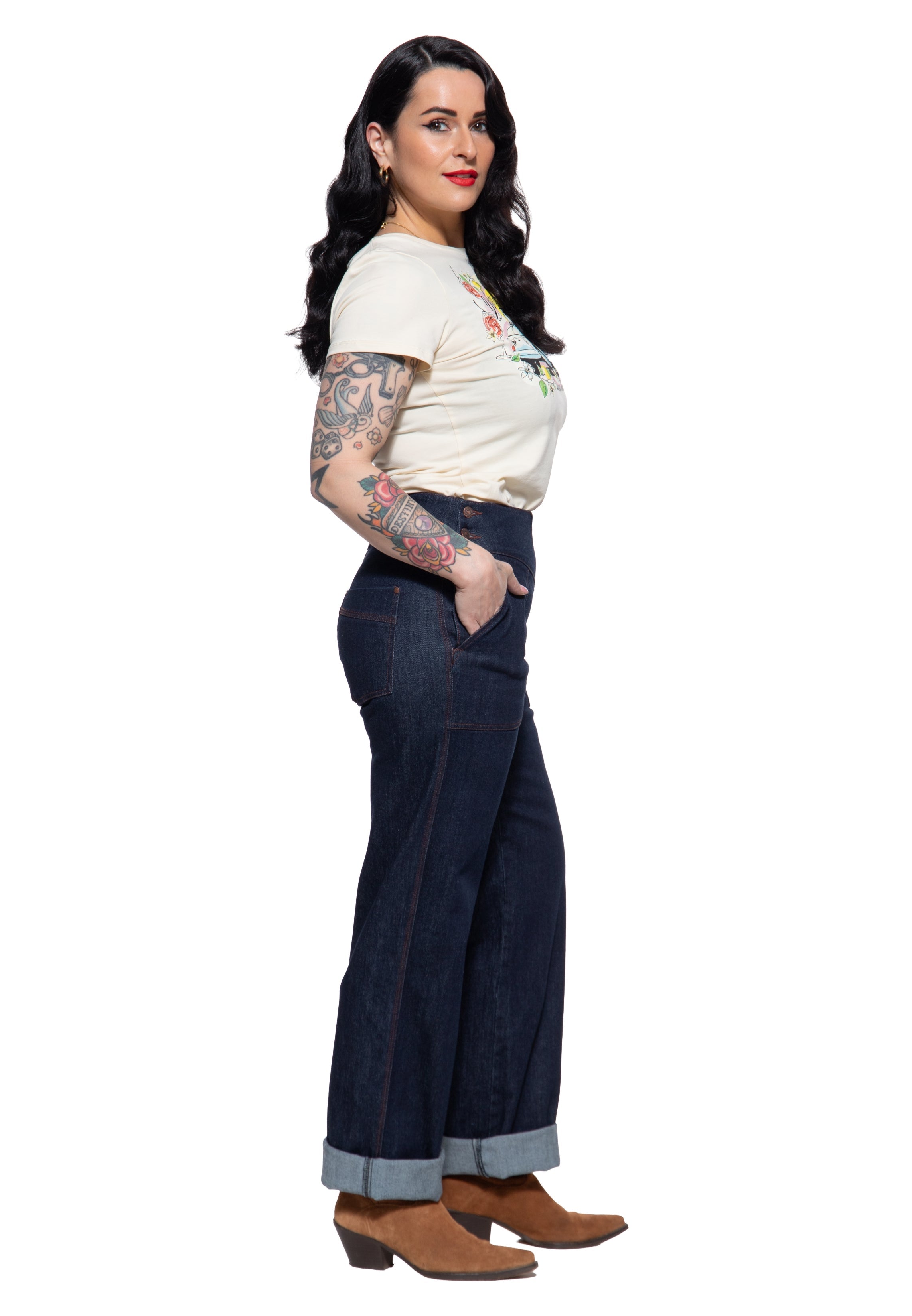 Marlene Jeans 'Josie' in Denim Jeans von Queen Kerosin