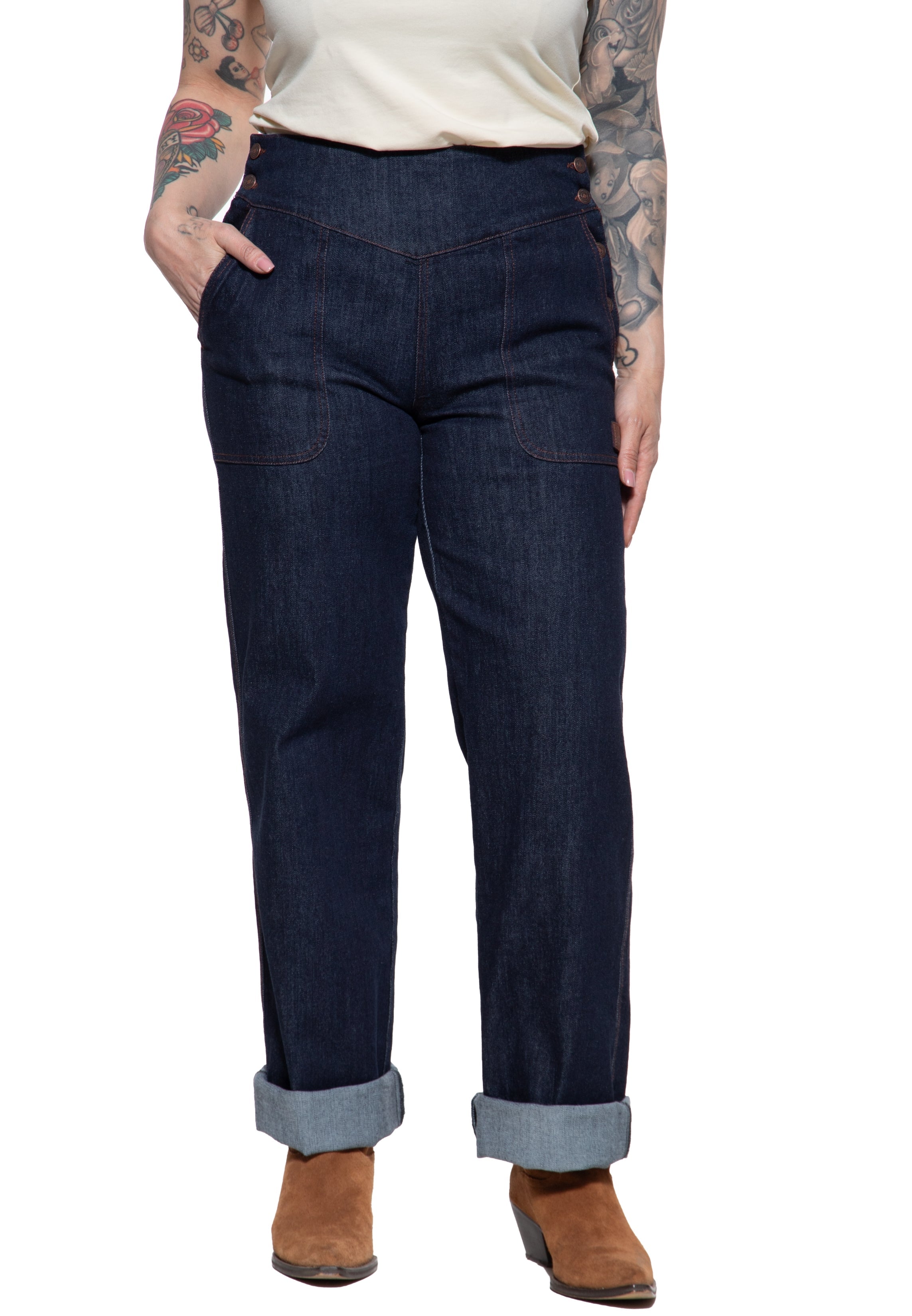 Marlene Jeans 'Josie' in Denim Jeans von Queen Kerosin