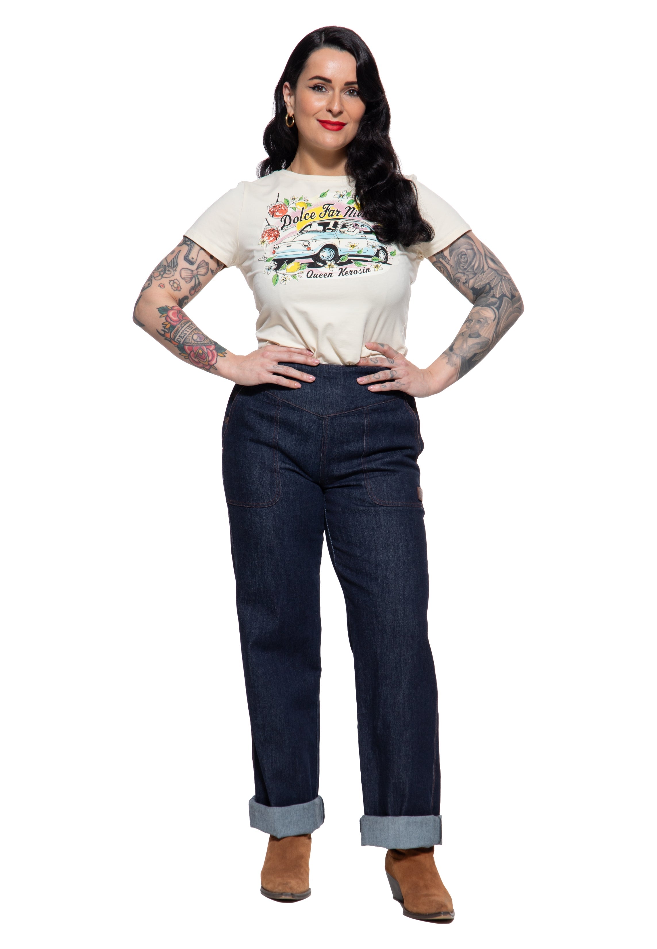 Marlene Jeans 'Josie' in Denim Jeans von Queen Kerosin