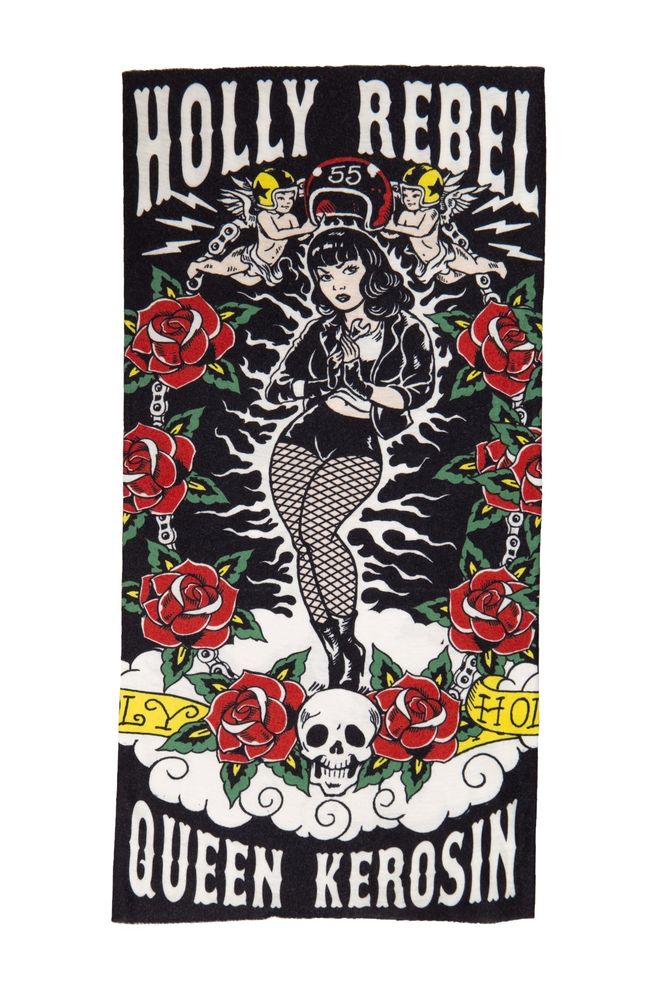 Queen Kerosin - Multifunktions - Tunnel aus Coolmax im rebellischen Design «Holy Rebel»