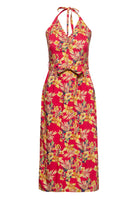 Neckholder Pencil Kleid «Hawaii Red» Kleider von Queen Kerosin