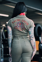 Overall 'Racing Queen' in Olivgrün Overalls von Queen Kerosin