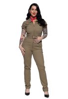 Overall 'Racing Queen' in Olivgrün Overalls von Queen Kerosin