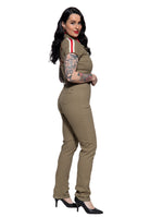Overall 'Racing Queen' in Olivgrün Overalls von Queen Kerosin