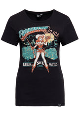 Print T-Shirt «Calamity Queen» T-Shirts von Queen Kerosin
