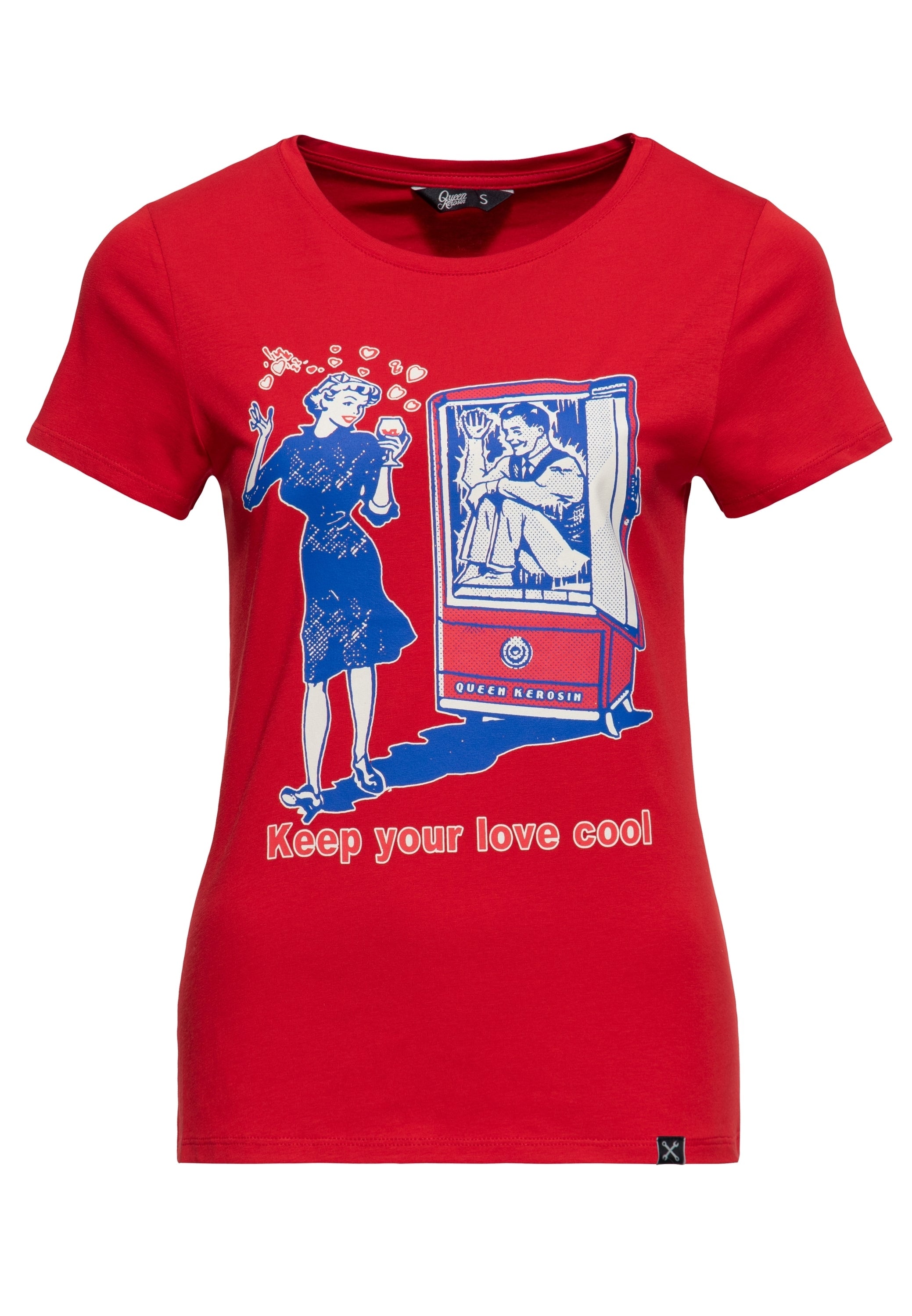 Queen Kerosin - Print T-Shirt «Keep Your Love Cool»