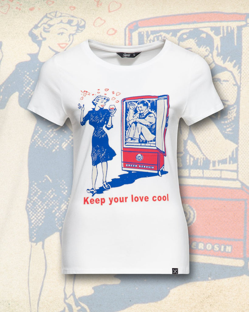 Queen Kerosin - Print T-Shirt «Keep Your Love Cool»