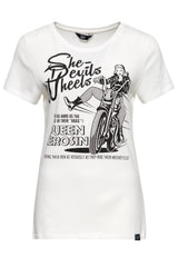 Print T-Shirt «She devils on wheels» T-Shirts von Queen Kerosin