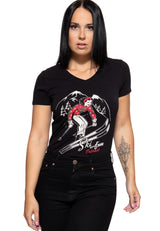 Print T-Shirt «Ski Fun» T-Shirts von Queen Kerosin
