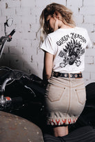 Queen Kerosin - Printshirt mit coolem Backprint «QK Heart»
