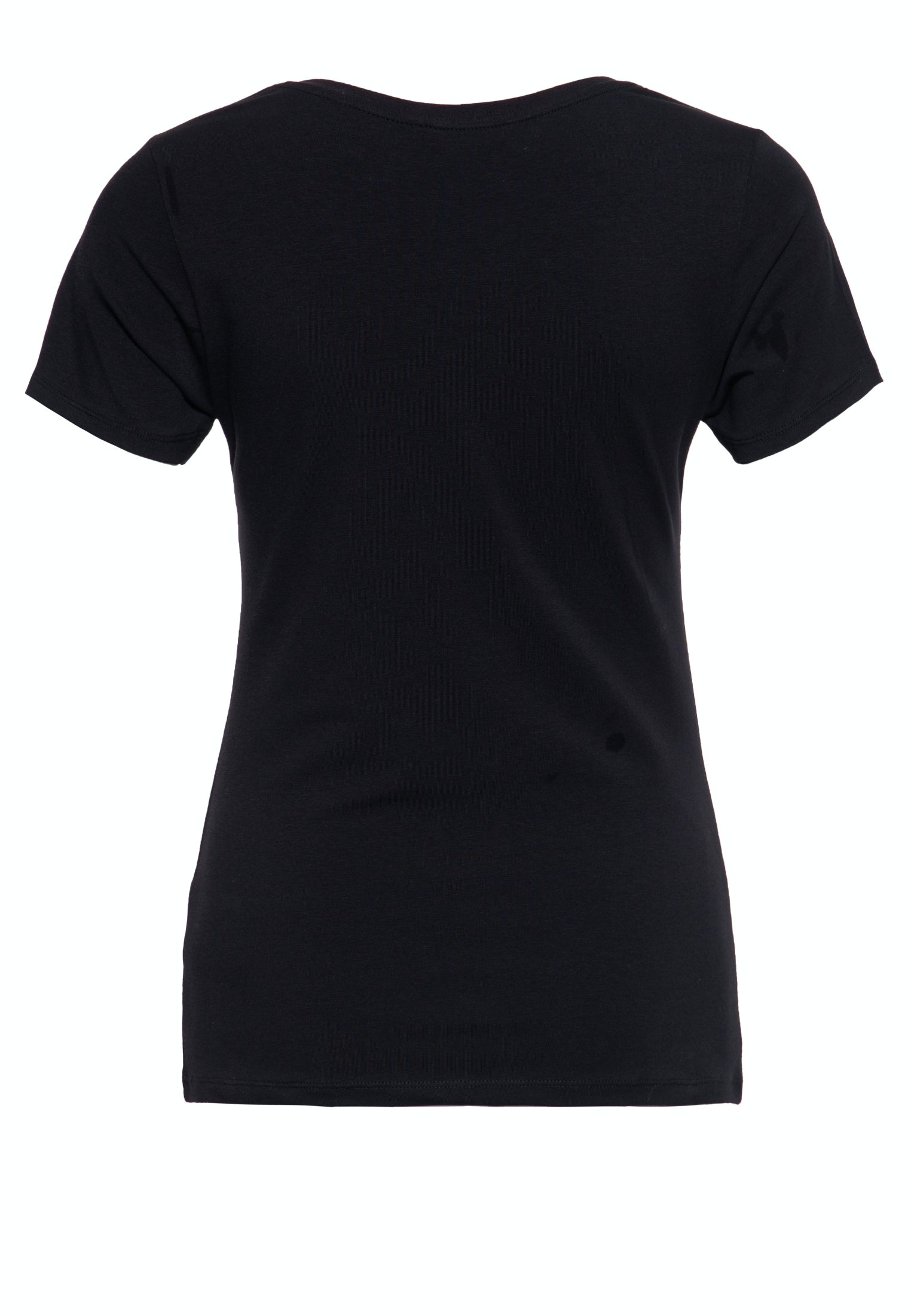 Queen Kerosin - Printshirt mit V-Ausschnitt «Boom»