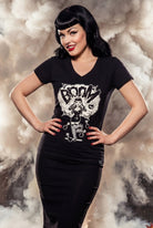 Printshirt mit V - Ausschnitt «Boom» T-Shirts von Queen Kerosin
