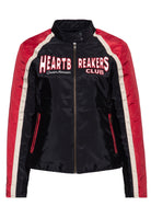 Racingjacke 'Heartbreakers Club' in Schwarz – Leichte Jacken von Queen Kerosin - Ansicht 1