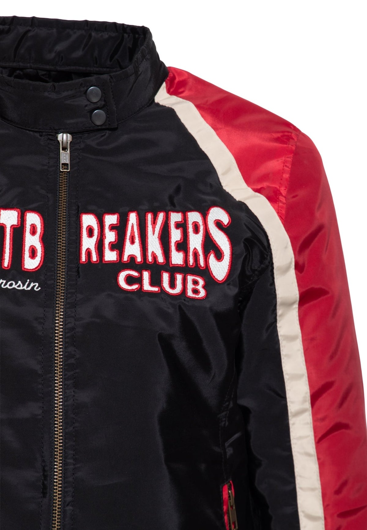 Racingjacke 'Heartbreakers Club' in Schwarz – Leichte Jacken von Queen Kerosin - Ansicht 4