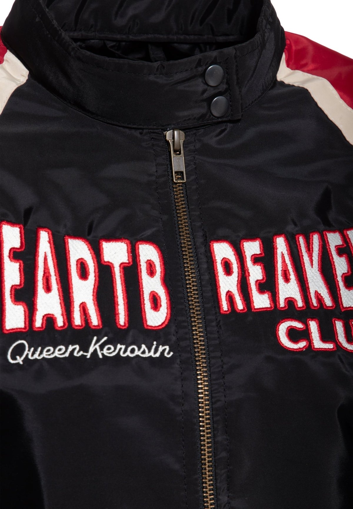 Racingjacke 'Heartbreakers Club' in Schwarz – Leichte Jacken von Queen Kerosin - Ansicht 5