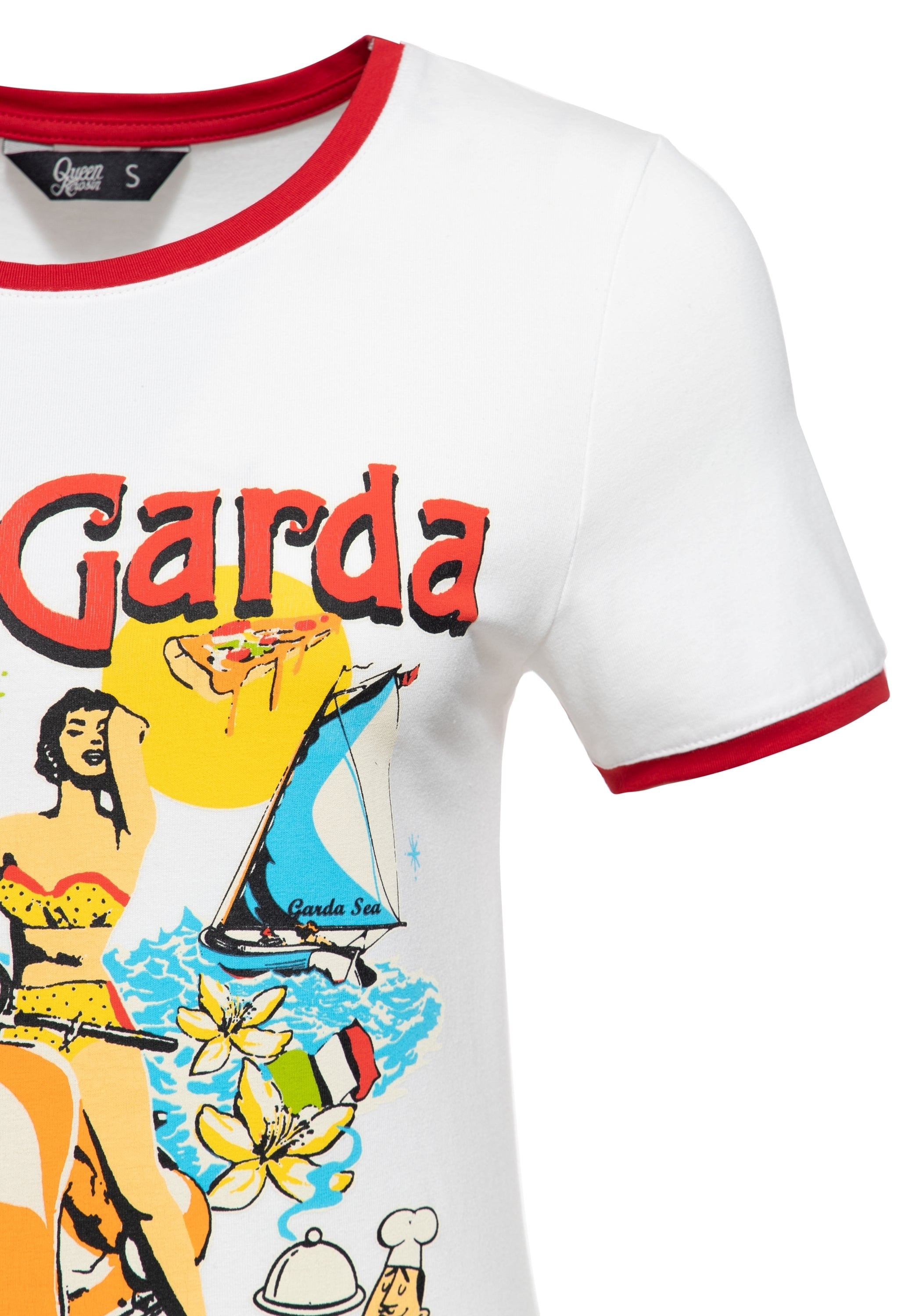 Queen Kerosin - Ringer T-Shirt «Lago di Garda»