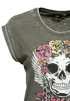 Queen Kerosin - Roll-Up Sleeve T-Shirt «Spread Your Wings»