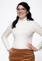 Rollkragenshirt in Naturweiß – Langarmshirts von Queen Kerosin - Ansicht 1