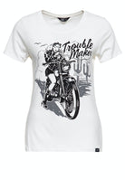 Queen Kerosin - Slim Fit Print Shirt mit Frontmotiv «Trouble Maker»
