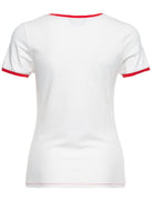 Queen Kerosin - Slim Fit T-Shirt mit Frontprint und kontrastierenden Bündchen