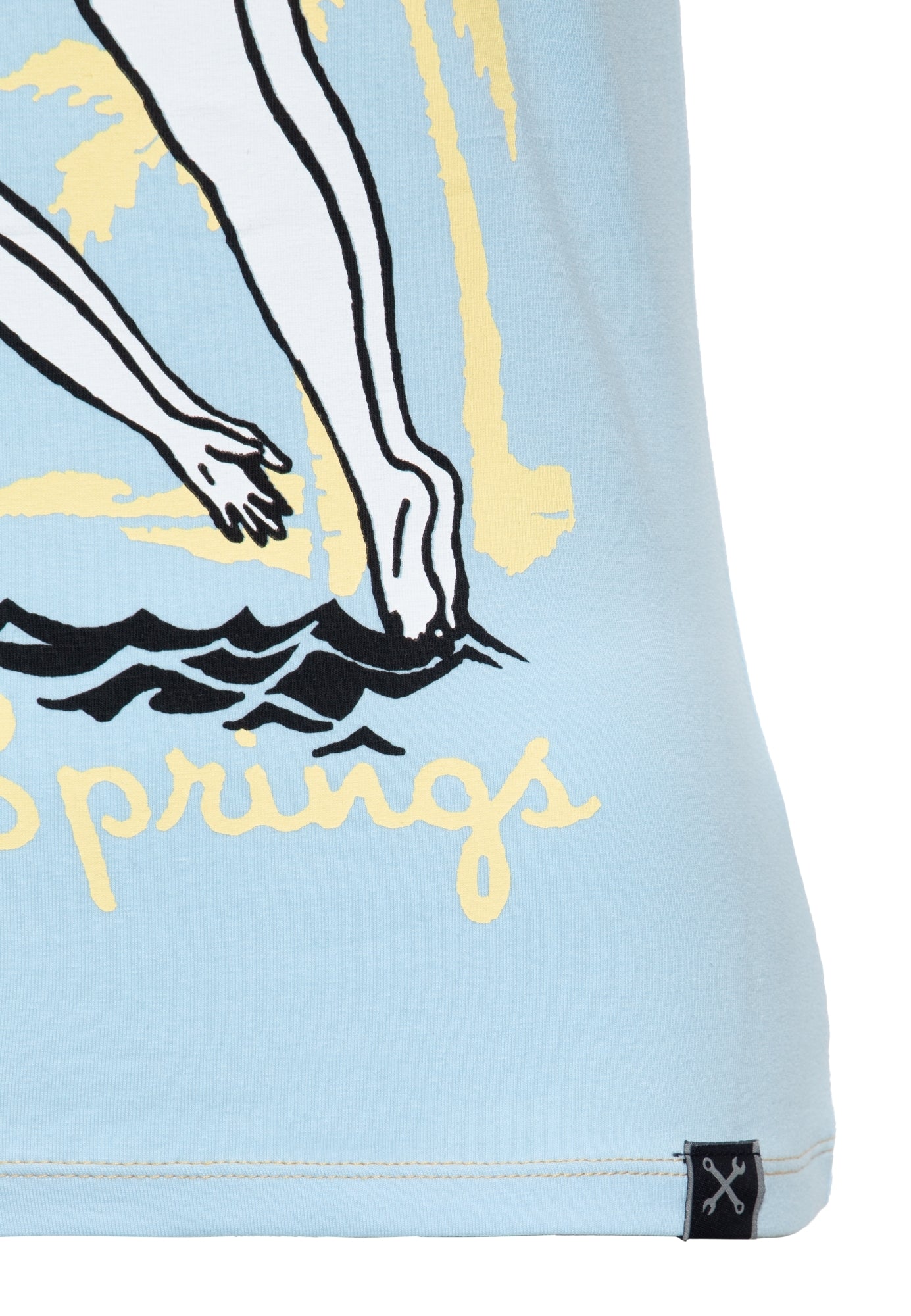 Queen Kerosin - Sommerliches Contrast T-Shirt mit Frontprint