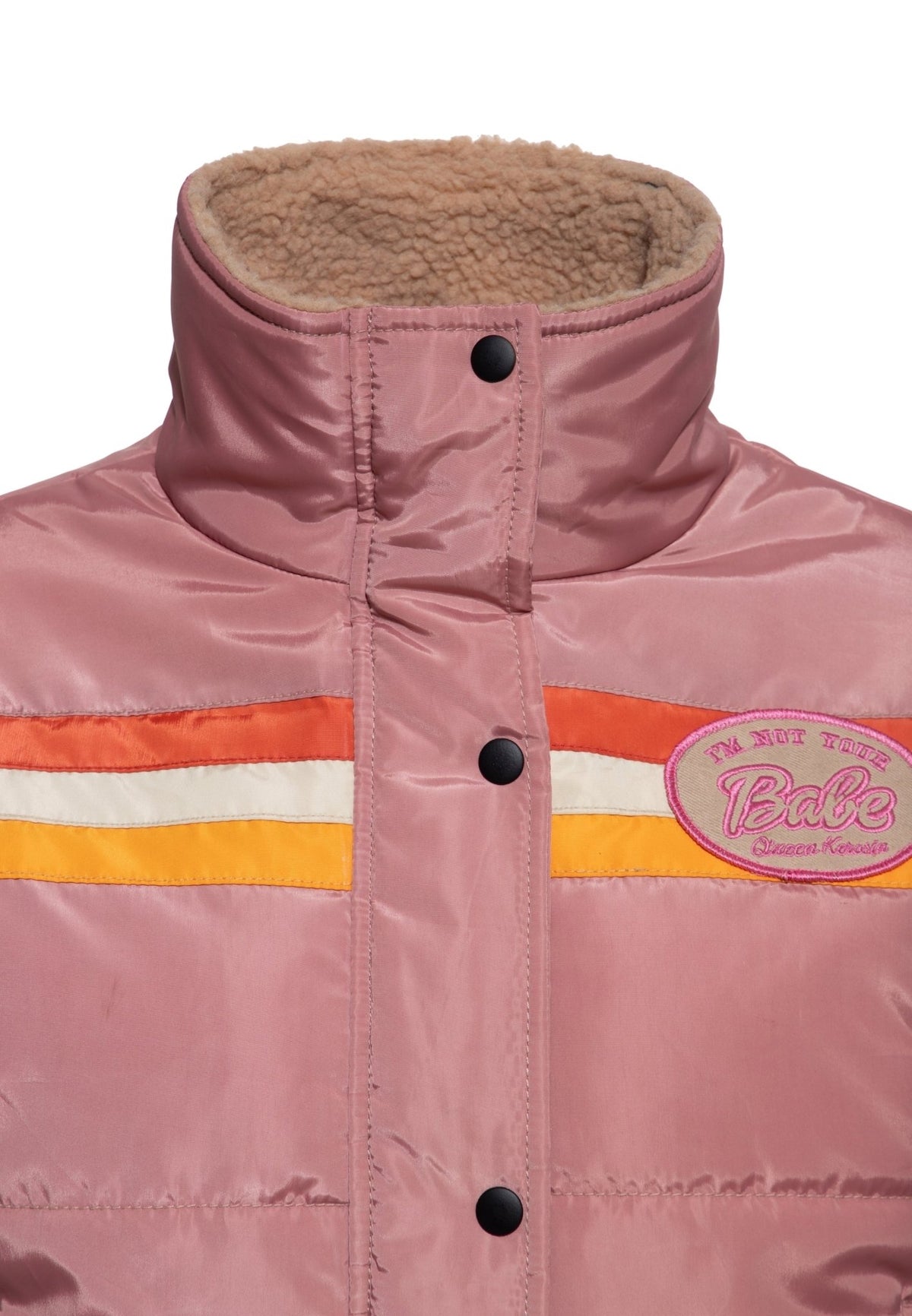 Steppjacke 'I'm not your babe' in Altrosa – Steppjacken von Queen Kerosin - Ansicht 7