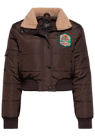 Steppjacke 'Take me to the mountains' in Dunkelbraun – Steppjacken von Queen Kerosin - Ansicht 1