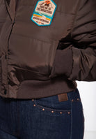 Steppjacke 'Take me to the mountains' in Dunkelbraun – Steppjacken von Queen Kerosin - Ansicht 6