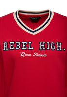 Sweatshirt 'Rebel High' in Rot – Sweatshirts von Queen Kerosin - Ansicht 4
