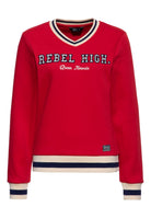 Sweatshirt 'Rebel High' in Rot – Sweatshirts von Queen Kerosin - Ansicht 1