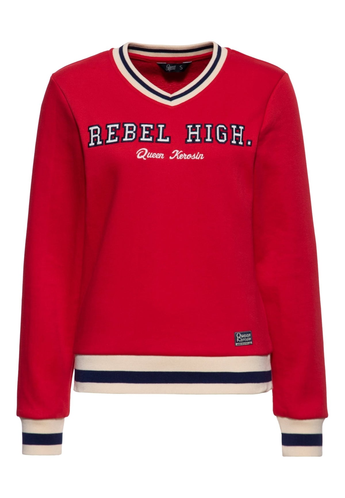 Sweatshirt 'Rebel High' in Rot – Sweatshirts von Queen Kerosin - Ansicht 1