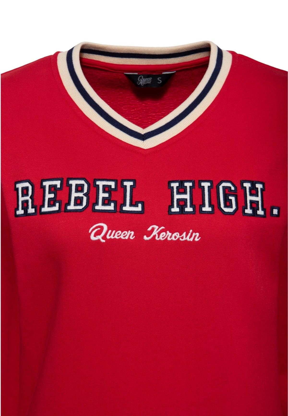 Sweatshirt 'Rebel High' in Rot – Sweatshirts von Queen Kerosin - Ansicht 3