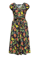 Swing Kleid «Hibiskus Black» Kleider von Queen Kerosin