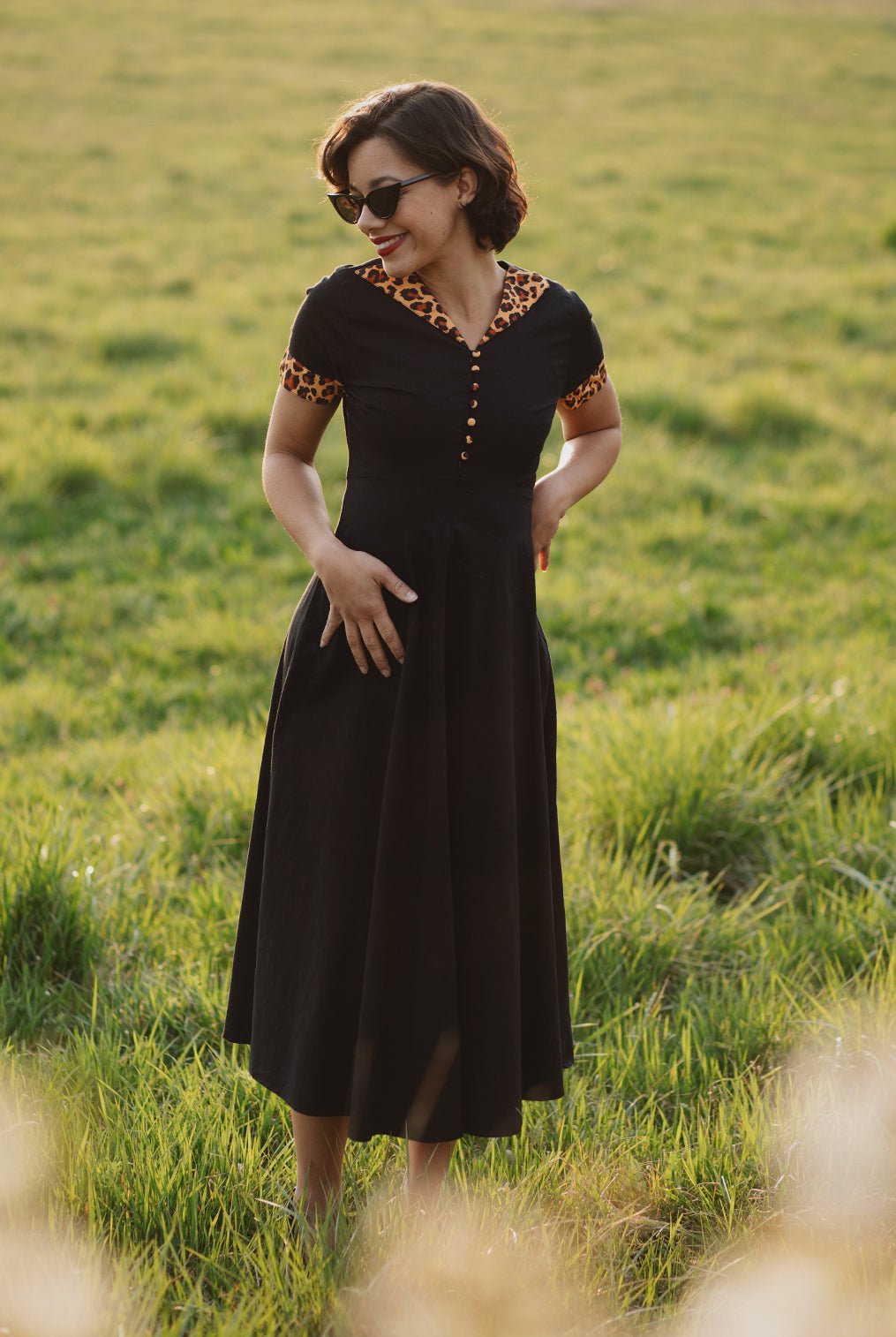 Swingkleid in Schwarz Kleider von Queen Kerosin