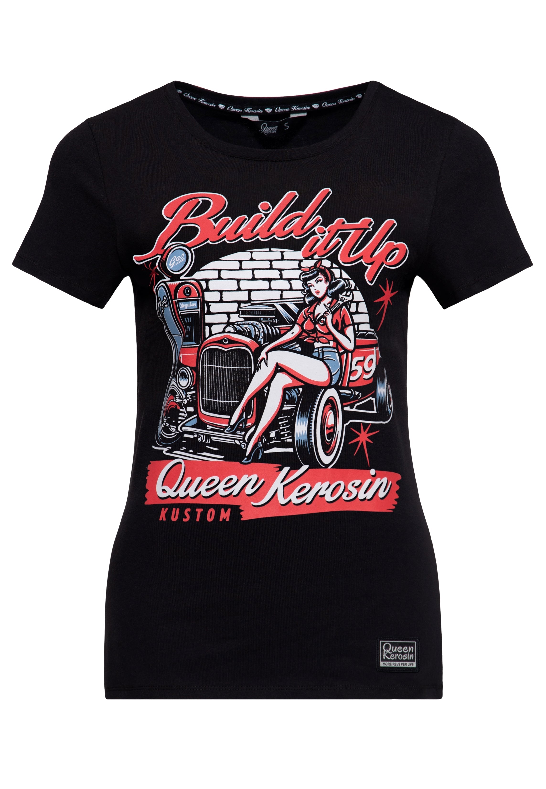 T-Shirt 'Build It Up' in Schwarz T-Shirts von Queen Kerosin