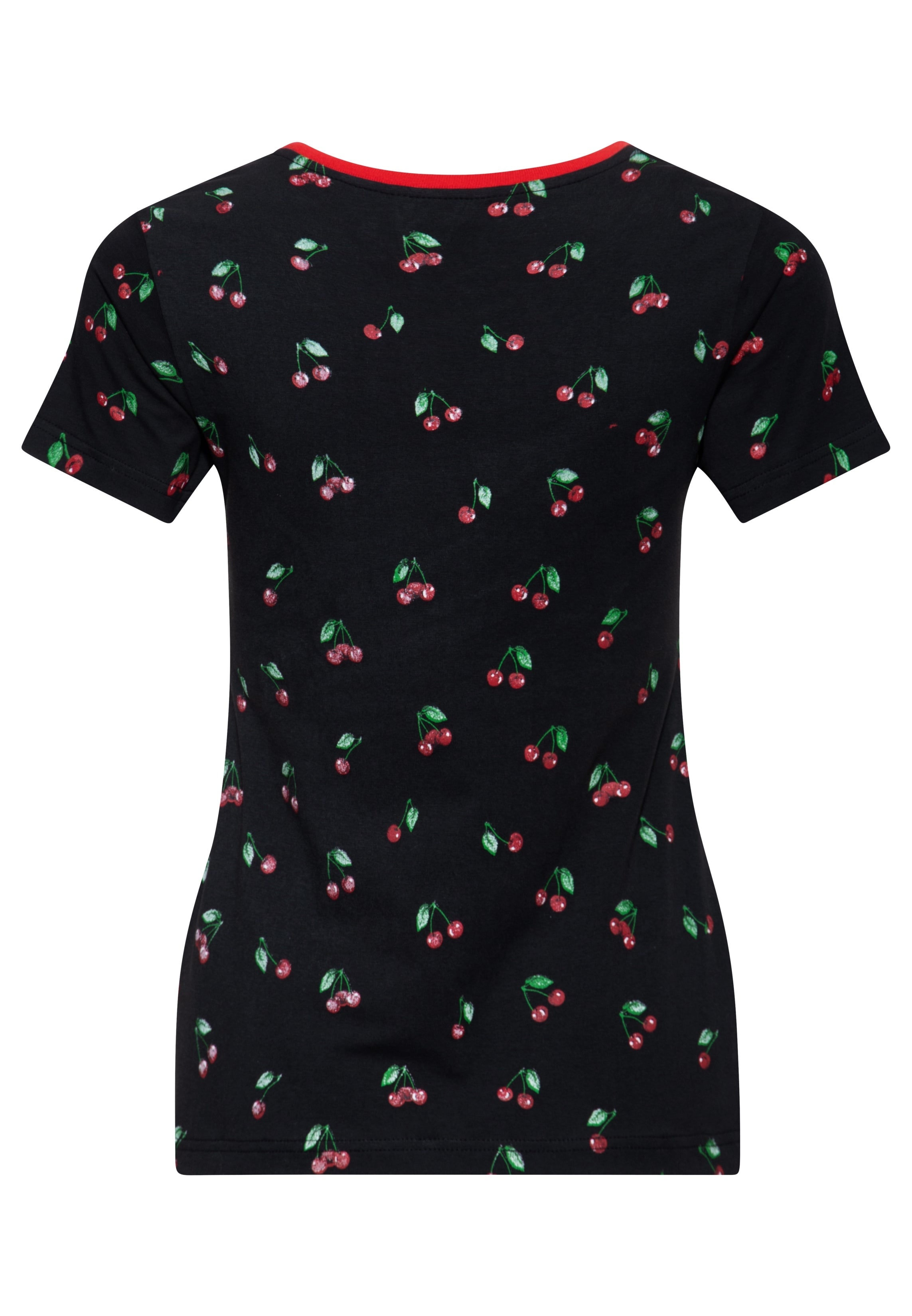 T-Shirt 'Cherry' in Schwarz T-Shirts von Queen Kerosin