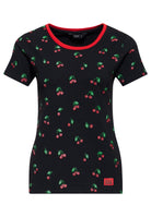 T-Shirt 'Cherry' in Schwarz T-Shirts von Queen Kerosin