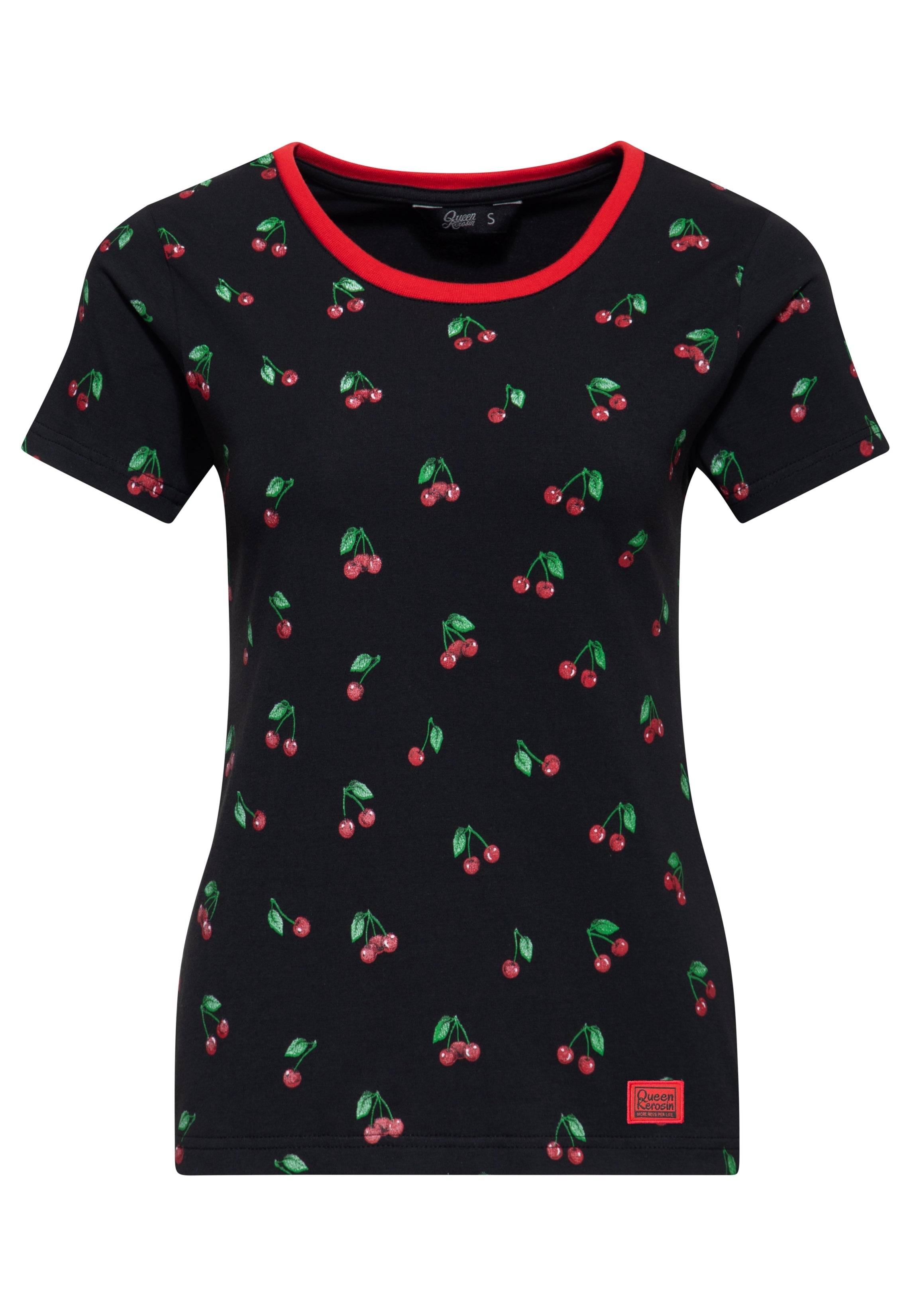 T-Shirt 'Cherry' in Schwarz T-Shirts von Queen Kerosin