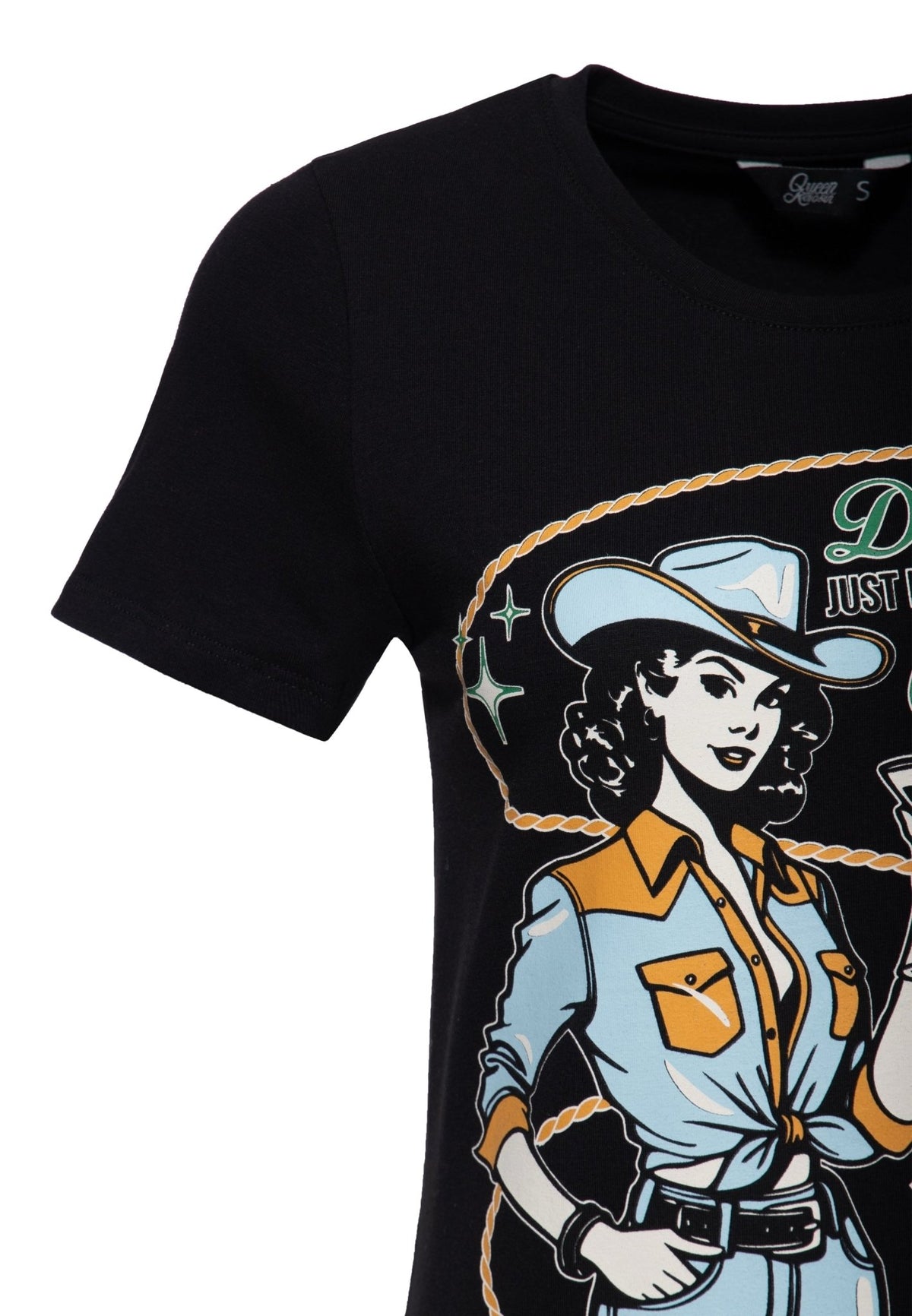 T-Shirt 'Down & Dirty' in Schwarz – T-Shirts von Queen Kerosin - Ansicht 3