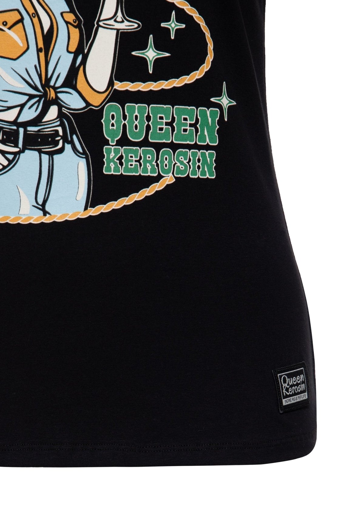 T-Shirt 'Down & Dirty' in Schwarz – T-Shirts von Queen Kerosin - Ansicht 5
