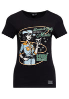 T-Shirt 'Down & Dirty' in Schwarz – T-Shirts von Queen Kerosin - Ansicht 1
