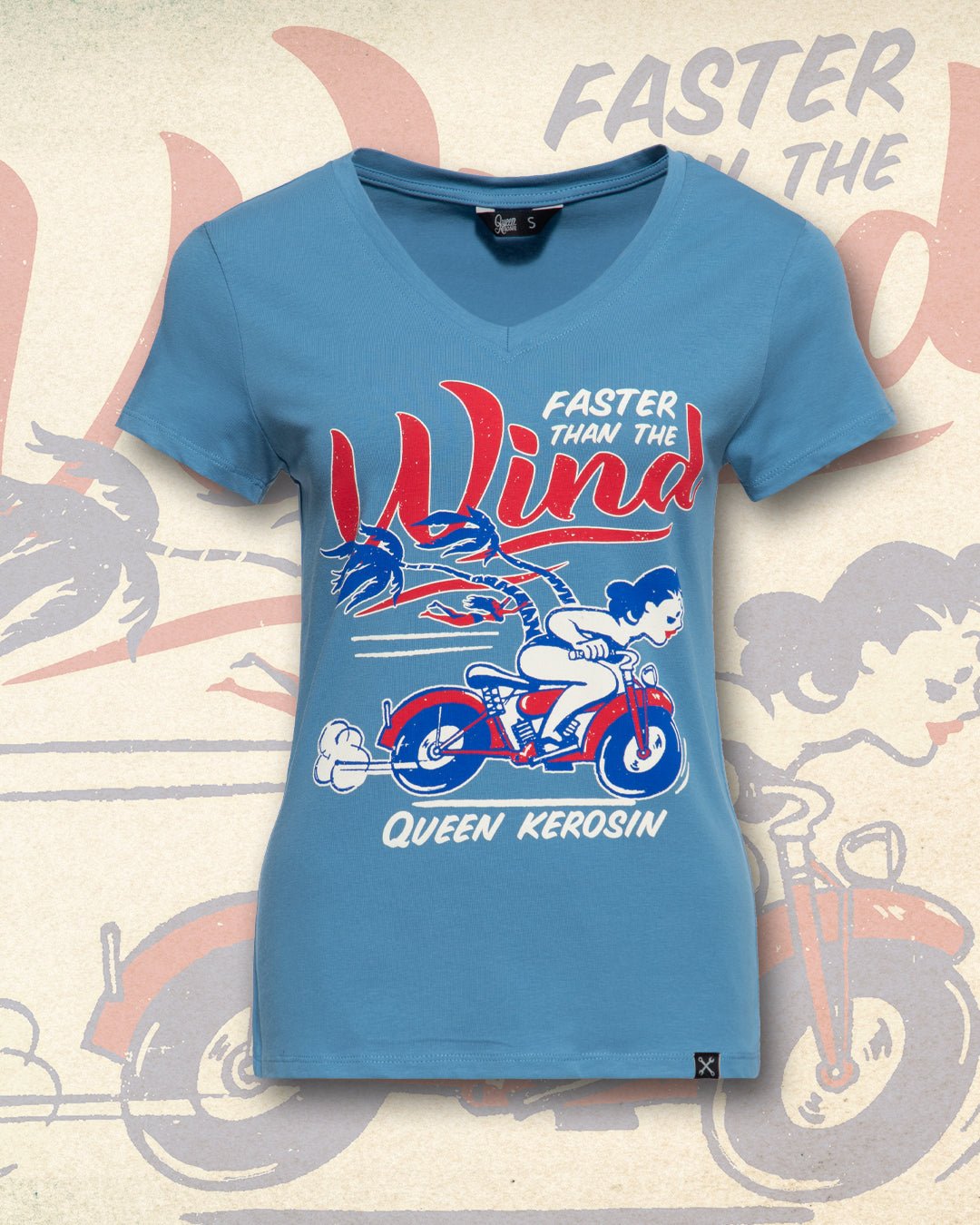 T-Shirt «Faster Than The Wind» T-Shirts von Queen Kerosin