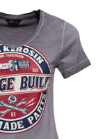 T-Shirt 'Garage Built' in Anthrazit T-Shirts von Queen Kerosin