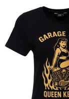 T-Shirt 'Garage Built' in Schwarz – T-Shirts von Queen Kerosin - Ansicht 3