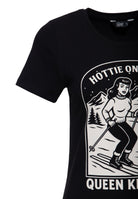 T-Shirt 'Hottie on a Ride' in Schwarz – T-Shirts von Queen Kerosin - Ansicht 3