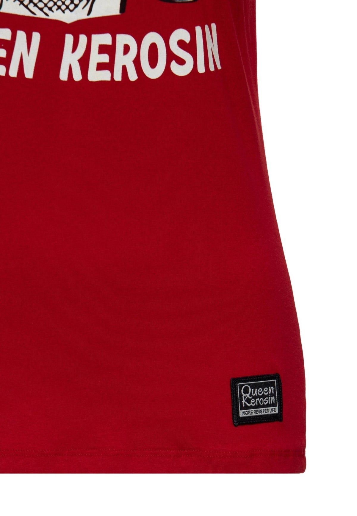 T-Shirt 'I Don't Care' in Bordeaux – T-Shirts von Queen Kerosin - Ansicht 5